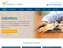 Tablet Screenshot of prahranfootclinic.com.au